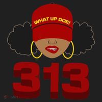 Detroit 313 Area Code What Up Doe Black Woman District V.I.T. Heavyweight Hoodie thumb 2