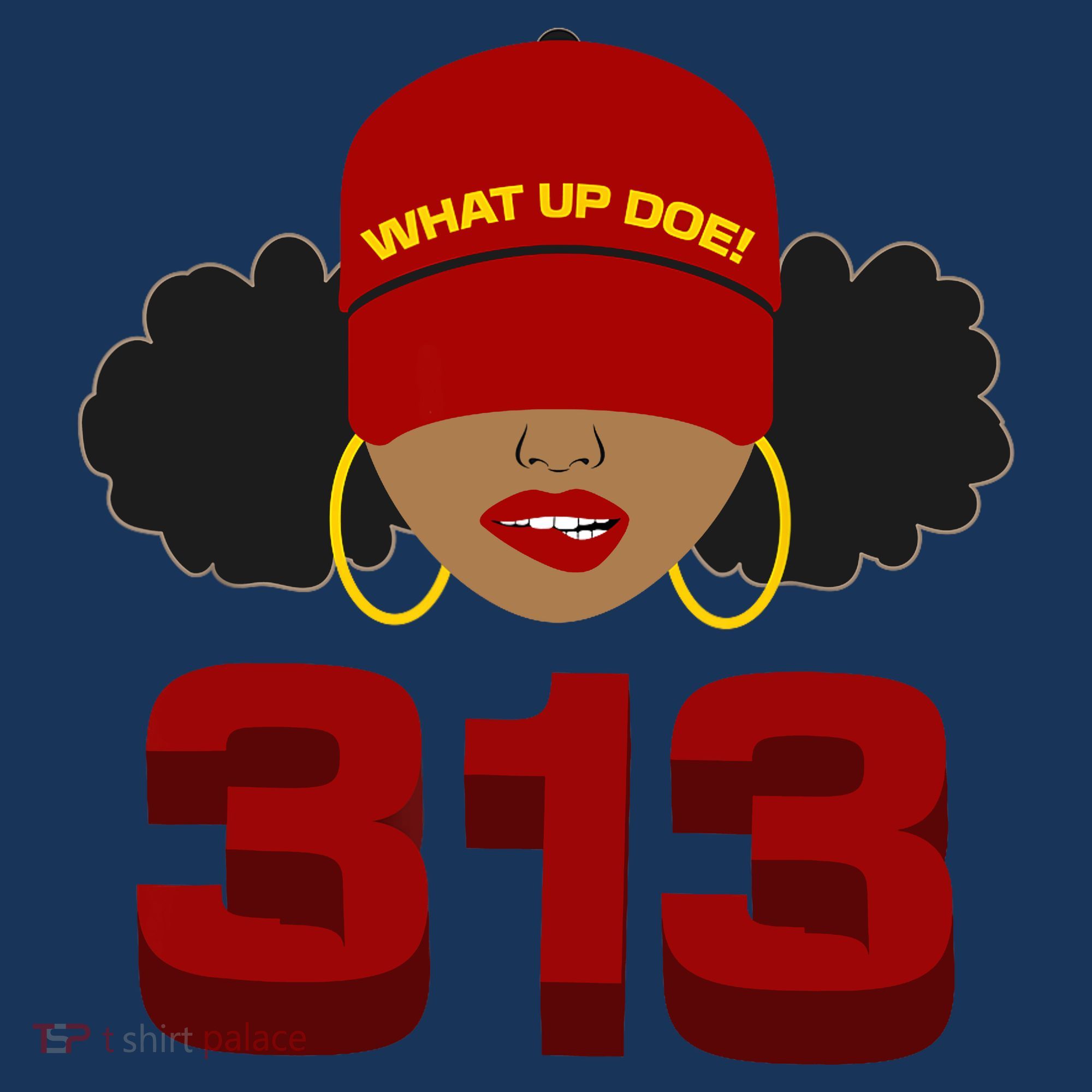 Detroit 313 Area Code What Up Doe Black Woman Tote Bag