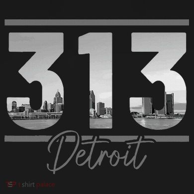 Detroit 313 Area Code Skyline Michigan Toddler T-Shirt
