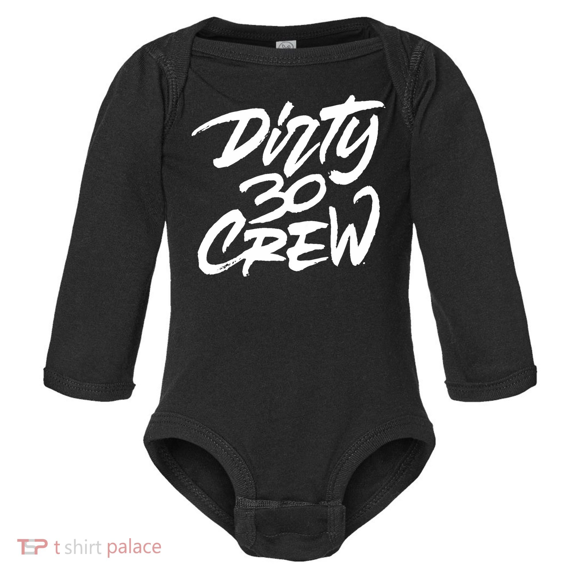 Dirty 30 Crew Birthday Party Baby Long Sleeve Bodysuit