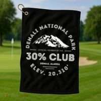 Denali 30 Club Alaska National Park Souvenir Golf Towel thumb 1