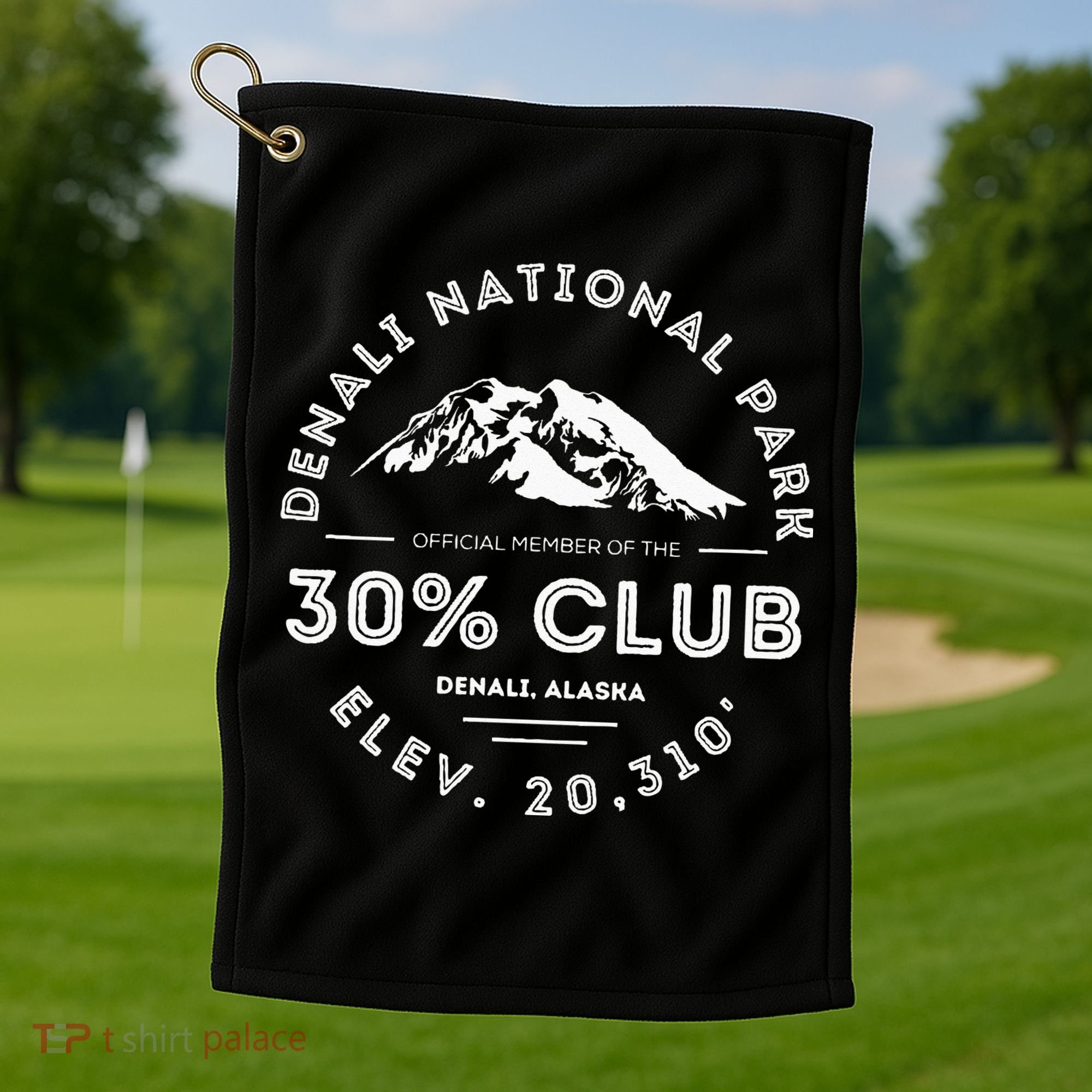 Denali 30 Club Alaska National Park Souvenir Golf Towel