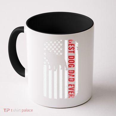 Dogs 365 French Bulldog Best Dog Dad Ever American Flag Coffee Mug