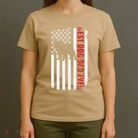 Dogs 365 French Bulldog Best Dog Dad Ever American Flag T-Shirt thumb 4
