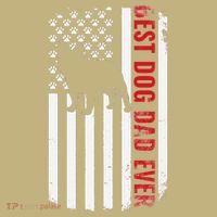 Dogs 365 French Bulldog Best Dog Dad Ever American Flag T-Shirt thumb 7