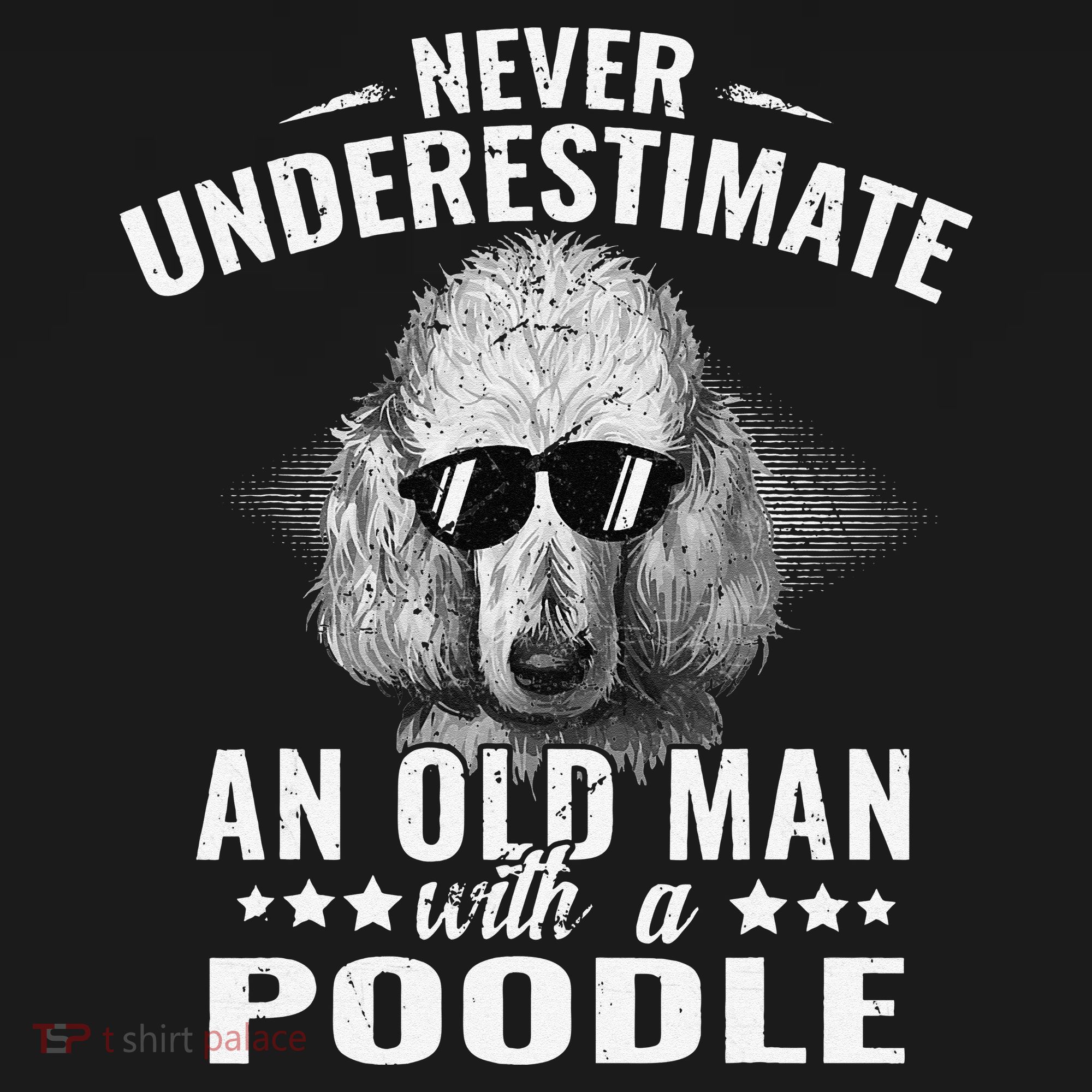 Dogs 365 Never Underestimate An Old Man with Poodle Dog Baby Bodysuit