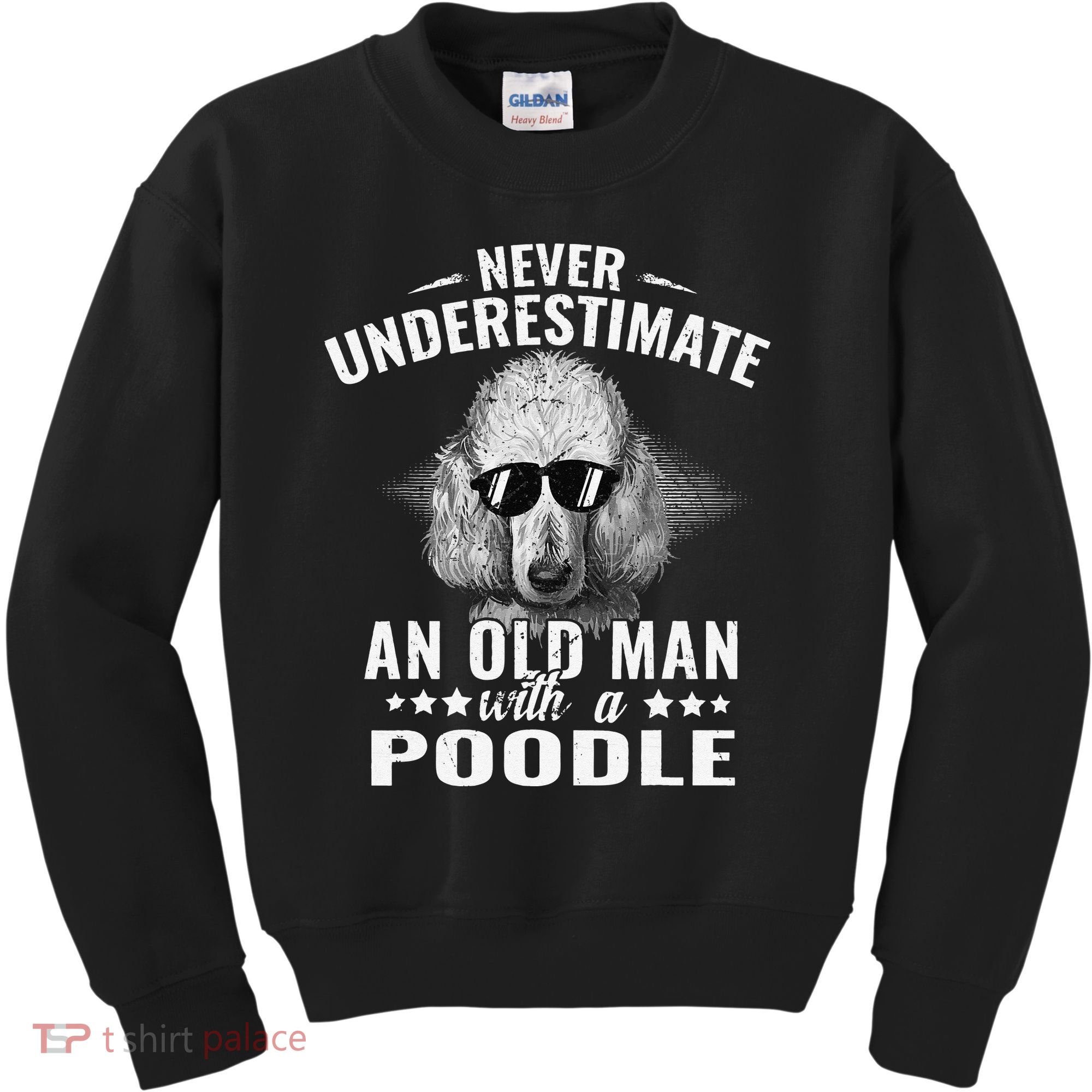 Dogs 365 Never Underestimate An Old Man with Poodle Dog Kids Sweatshirt