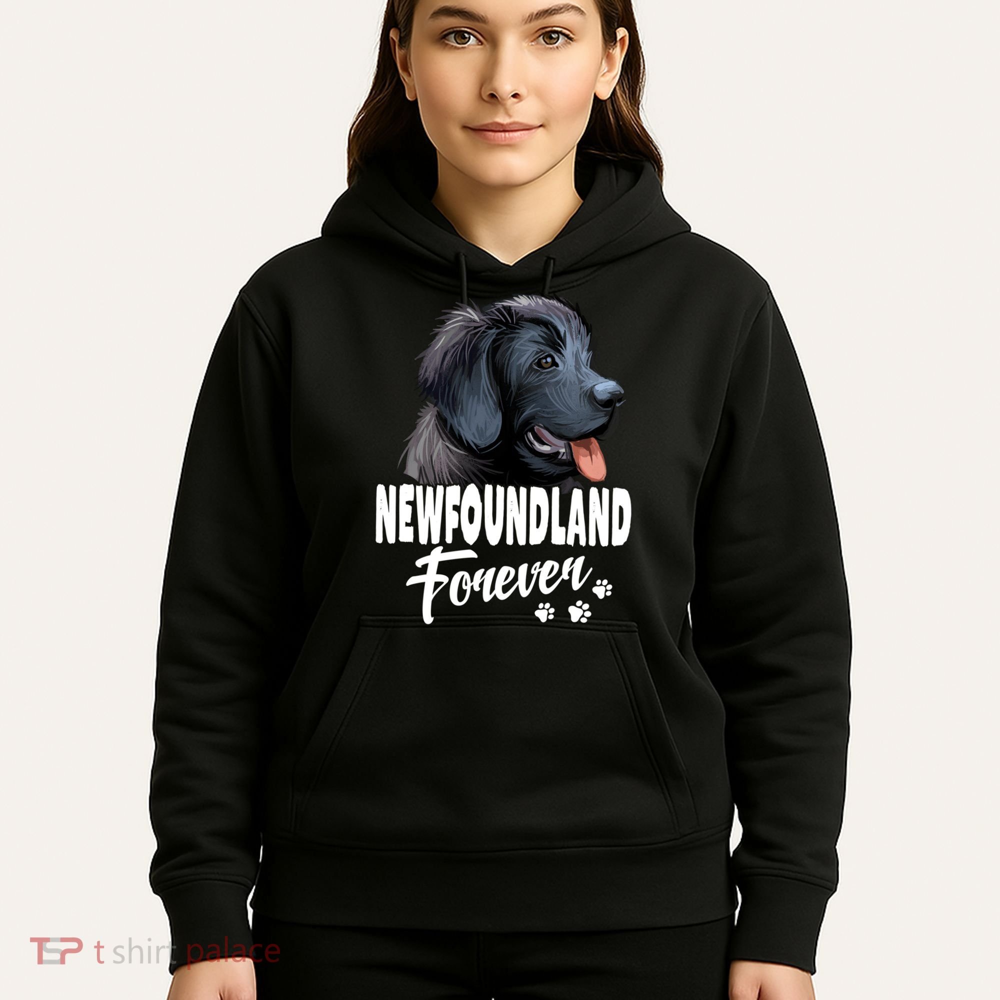 Dogs 365 Newfoundland Forever Cute Dog Lover Gift Hoodie