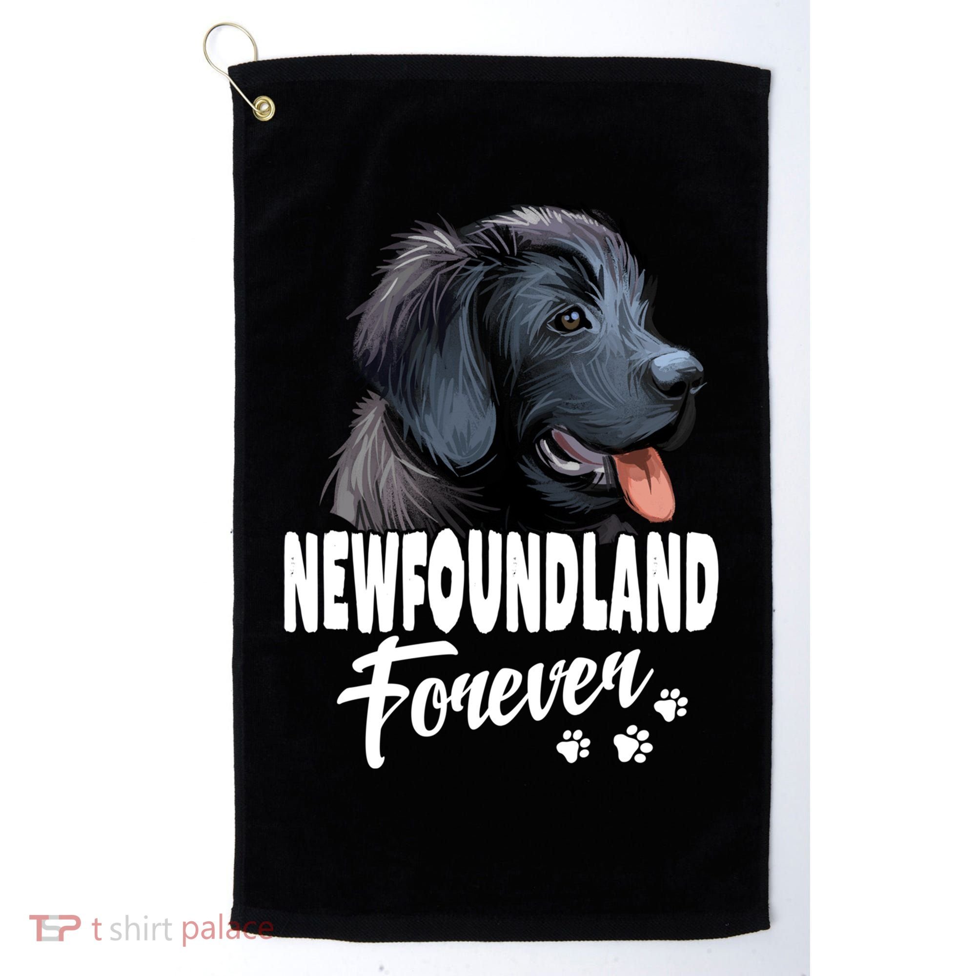 Dogs 365 Newfoundland Forever Cute Dog Lover Gift Golf Towel
