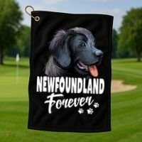 Dogs 365 Newfoundland Forever Cute Dog Lover Gift Golf Towel thumb 1