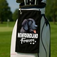 Dogs 365 Newfoundland Forever Cute Dog Lover Gift Golf Towel thumb 2