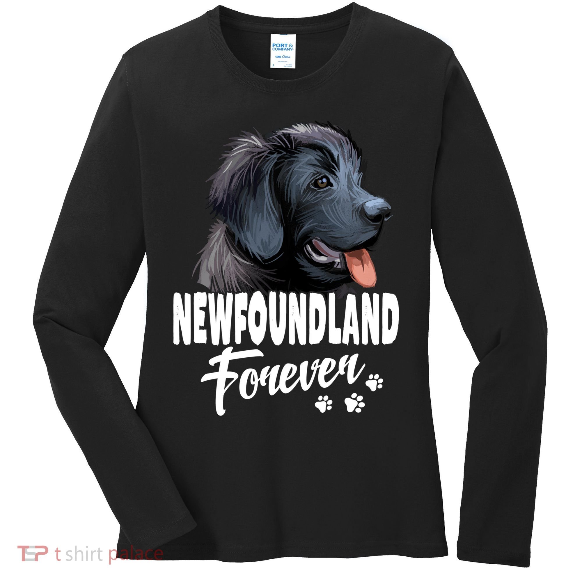 Dogs 365 Newfoundland Forever Cute Dog Lover Gift Women's Long Sleeve Shirt
