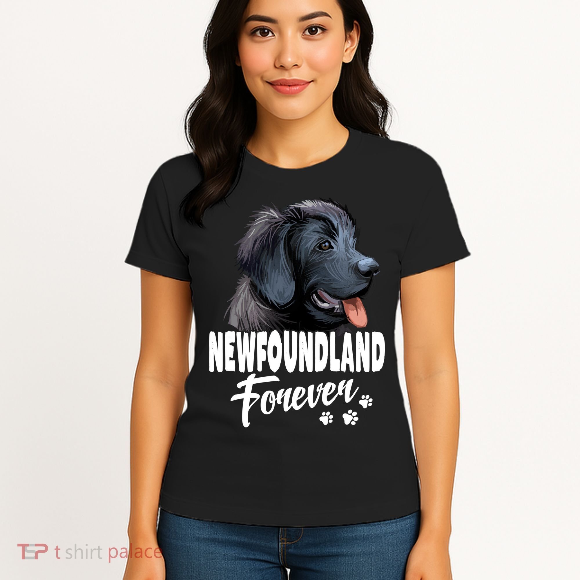 Dogs 365 Newfoundland Forever Cute Dog Lover Gift Women's T-Shirt