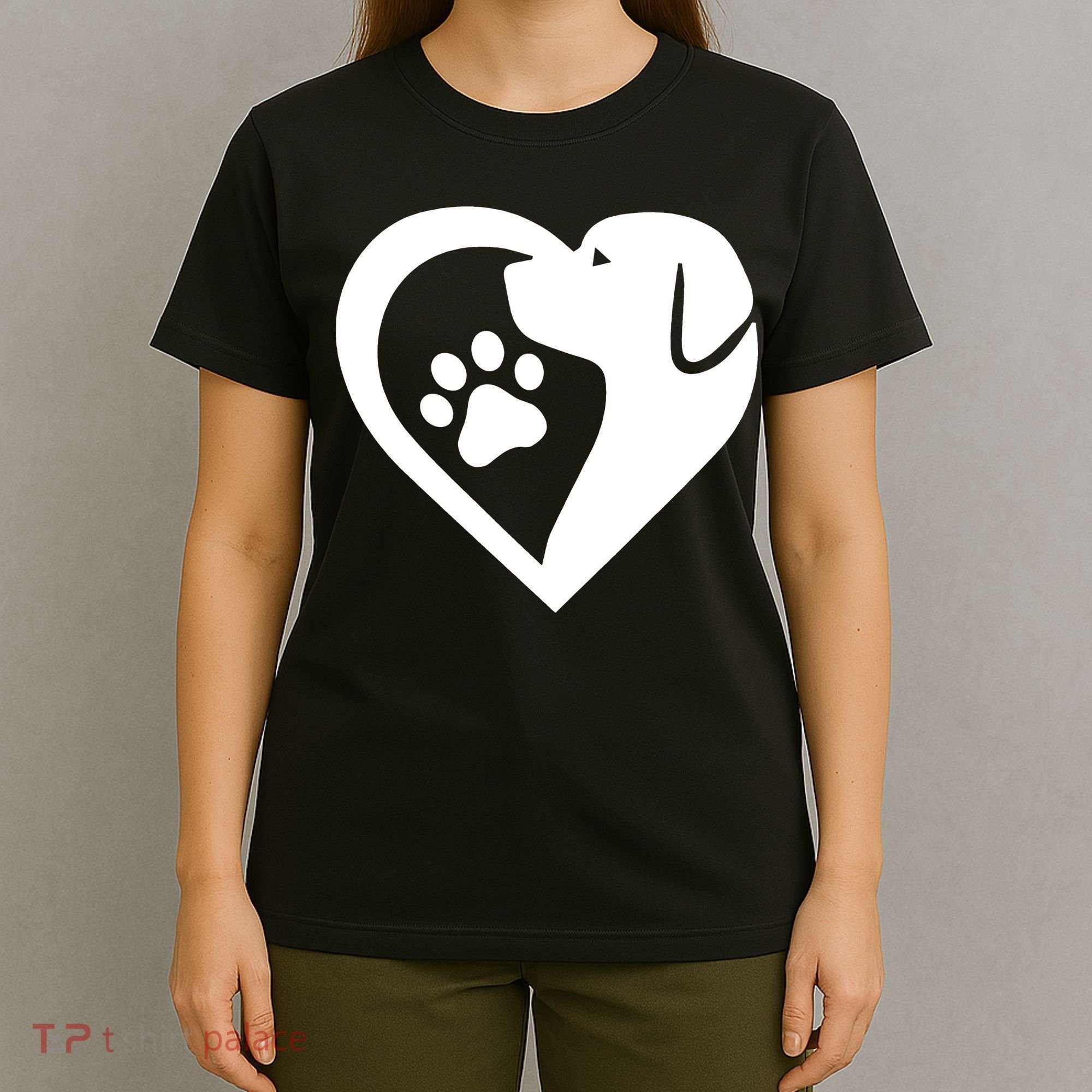 Dogs 365 Paw Rescue Animal Dog Heart Love Dog T-Shirt
