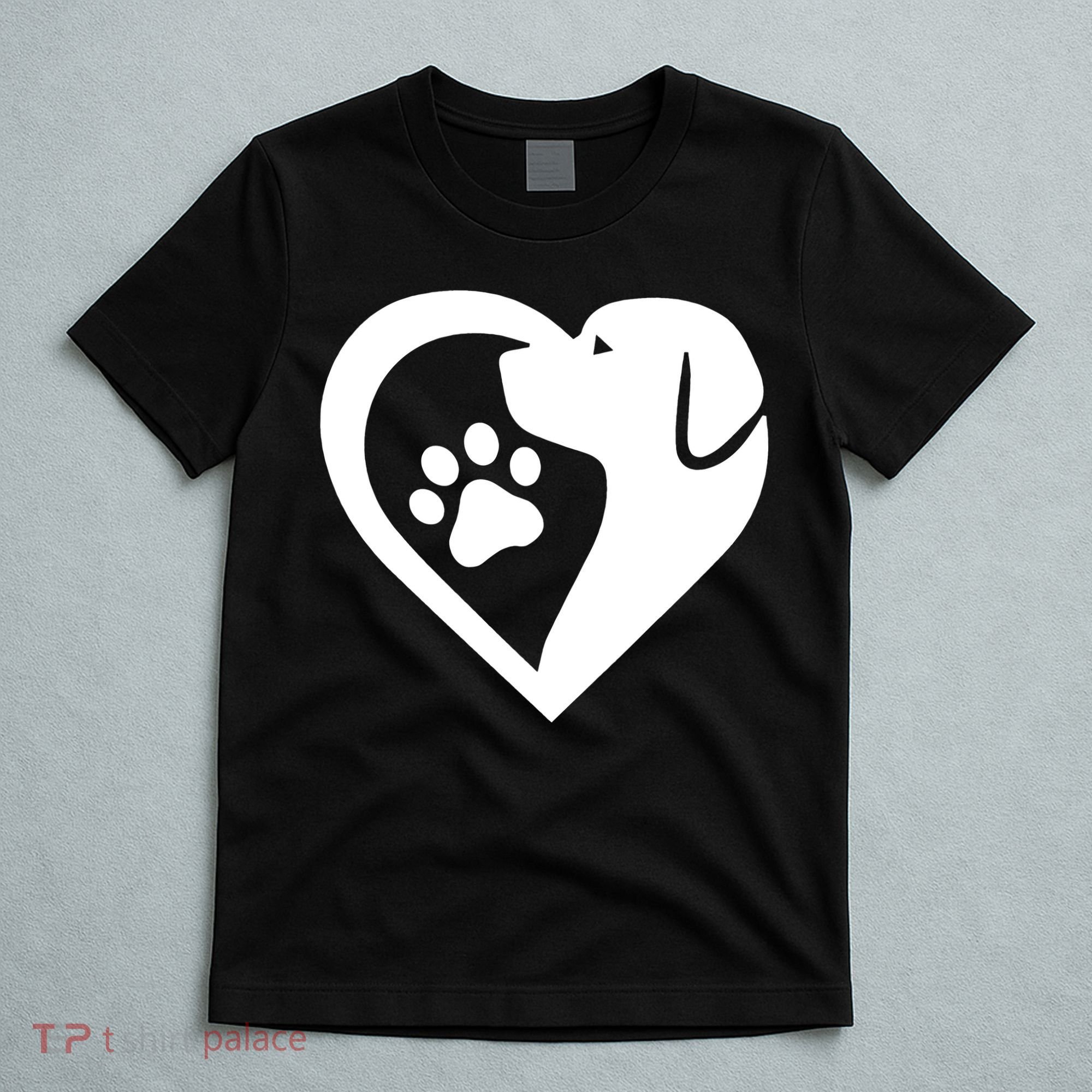 Dogs 365 Paw Rescue Animal Dog Heart Love Dog T-Shirt