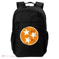 Distressed 3 Star Tn State Orange And White Tennessee Flag Backpack thumb 0