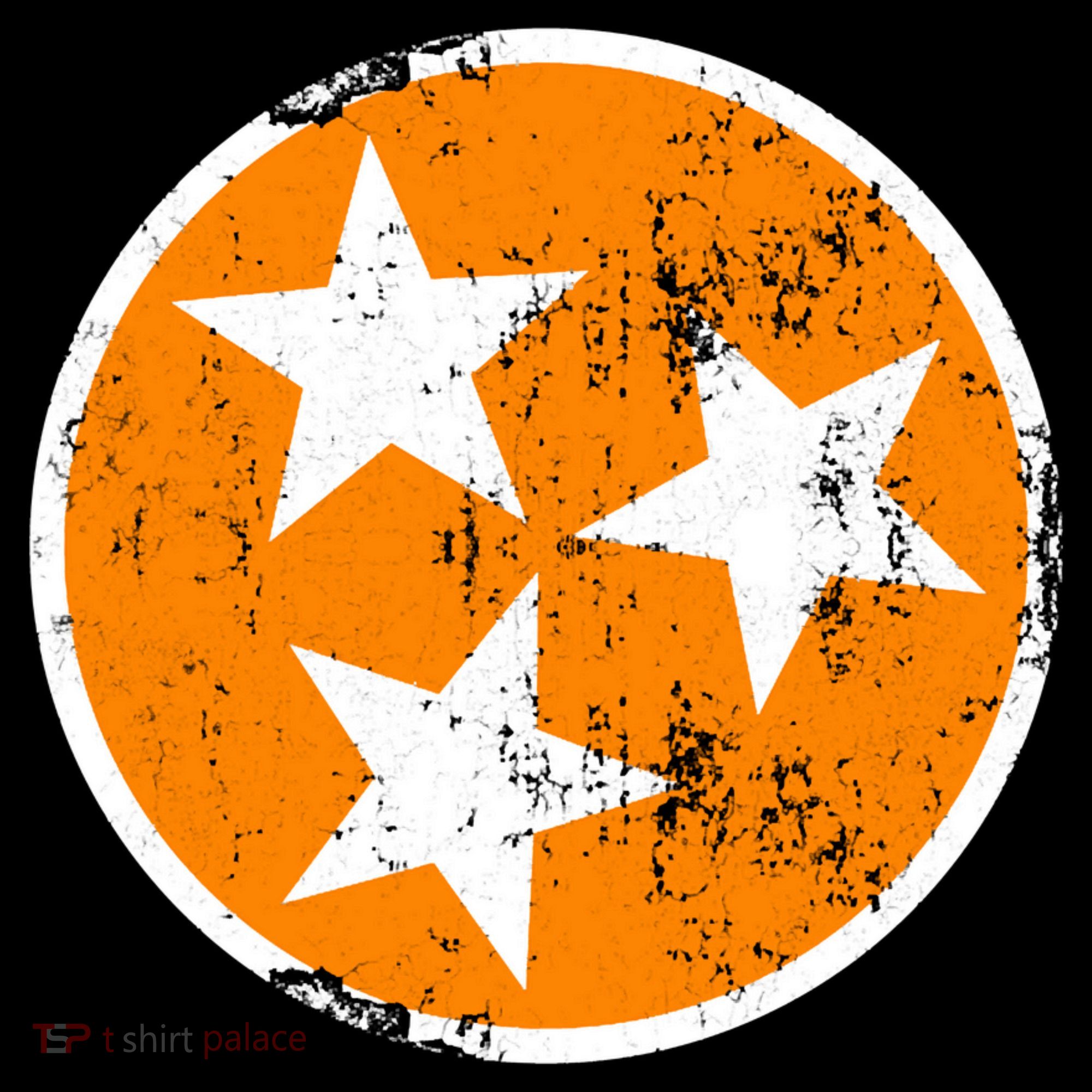 Distressed 3 Star Tn State Orange And White Tennessee Flag Women's Hoodie