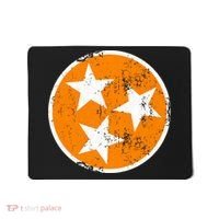 Distressed 3 Star Tn State Orange And White Tennessee Flag Mousepad thumb 0