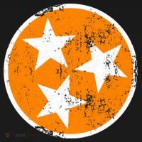 Distressed 3 Star Tn State Orange And White Tennessee Flag Baby Bodysuit thumb 2