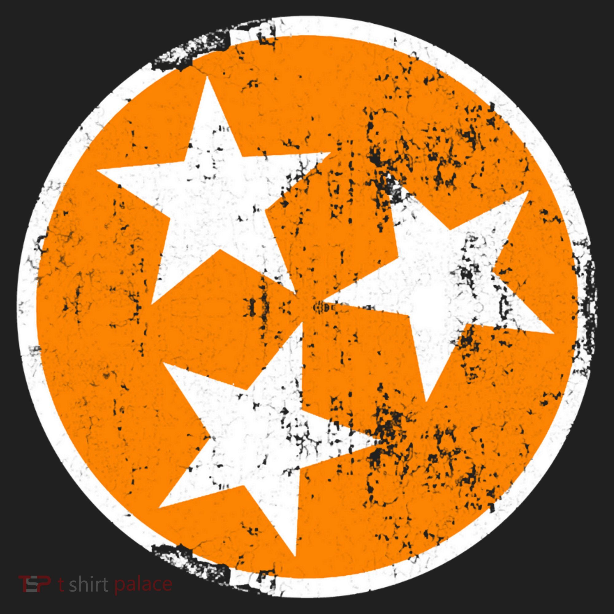 Distressed 3 Star Tn State Orange And White Tennessee Flag Hat