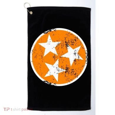 Distressed 3 Star Tn State Orange And White Tennessee Flag Golf Towel