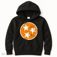 Distressed 3 Star Tn State Orange And White Tennessee Flag Kids Hoodie thumb 0
