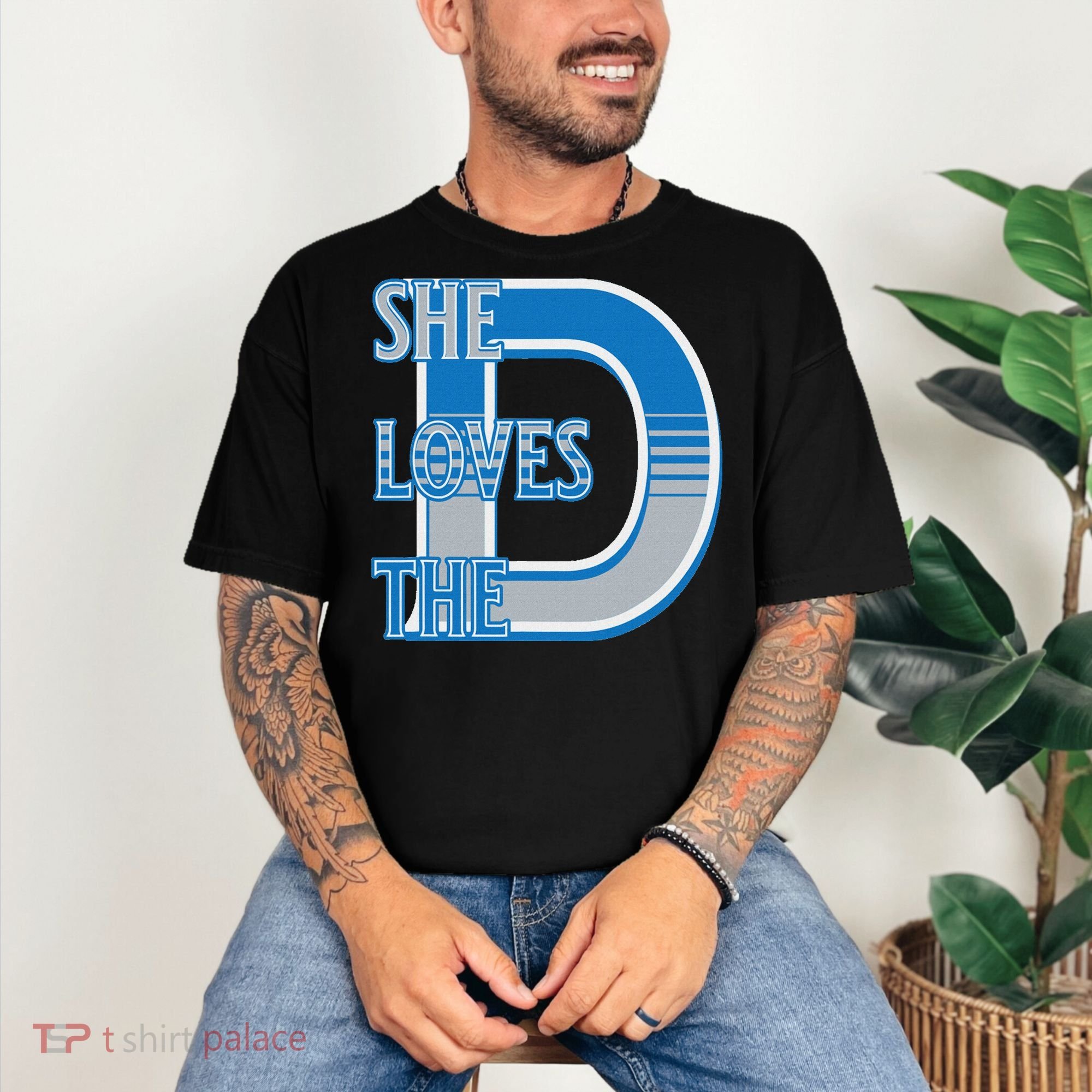 Detroit 313 She Loves The D Comfort Colors T-Shirt