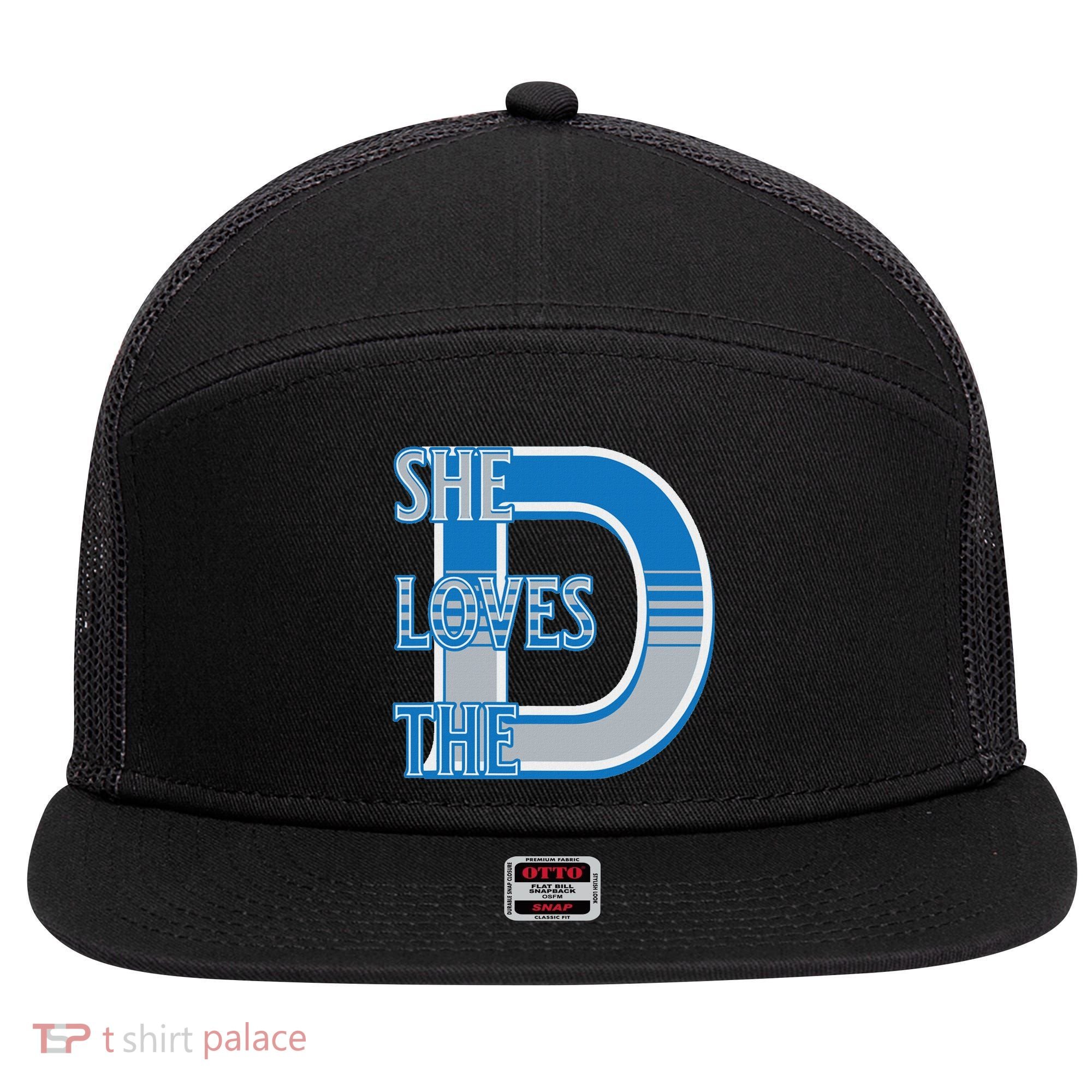Detroit 313 She Loves The D 7 Panel Mesh Trucker Snapback Hat