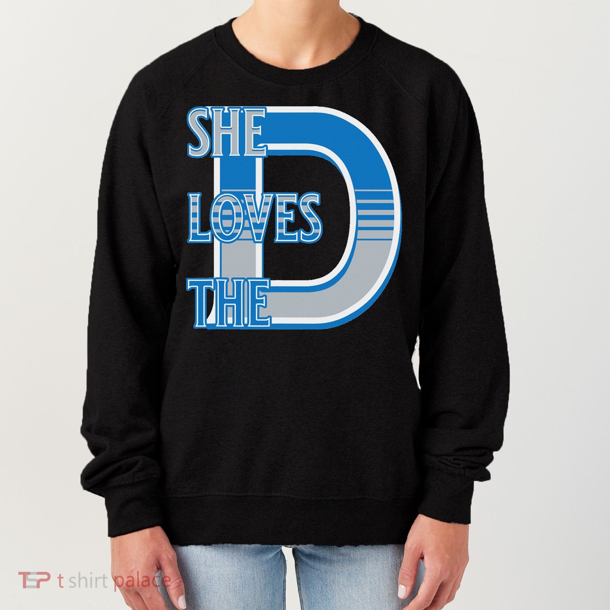 Detroit 313 She Loves The D Women's Sweatshirt
