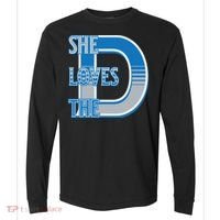 Detroit 313 She Loves The D Comfort Colors Heavyweight Long Sleeve T-Shirt thumb 0