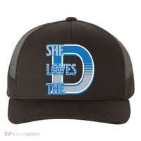 Detroit 313 She Loves The D Yupoong Adult 5-Panel Trucker Hat thumb 0