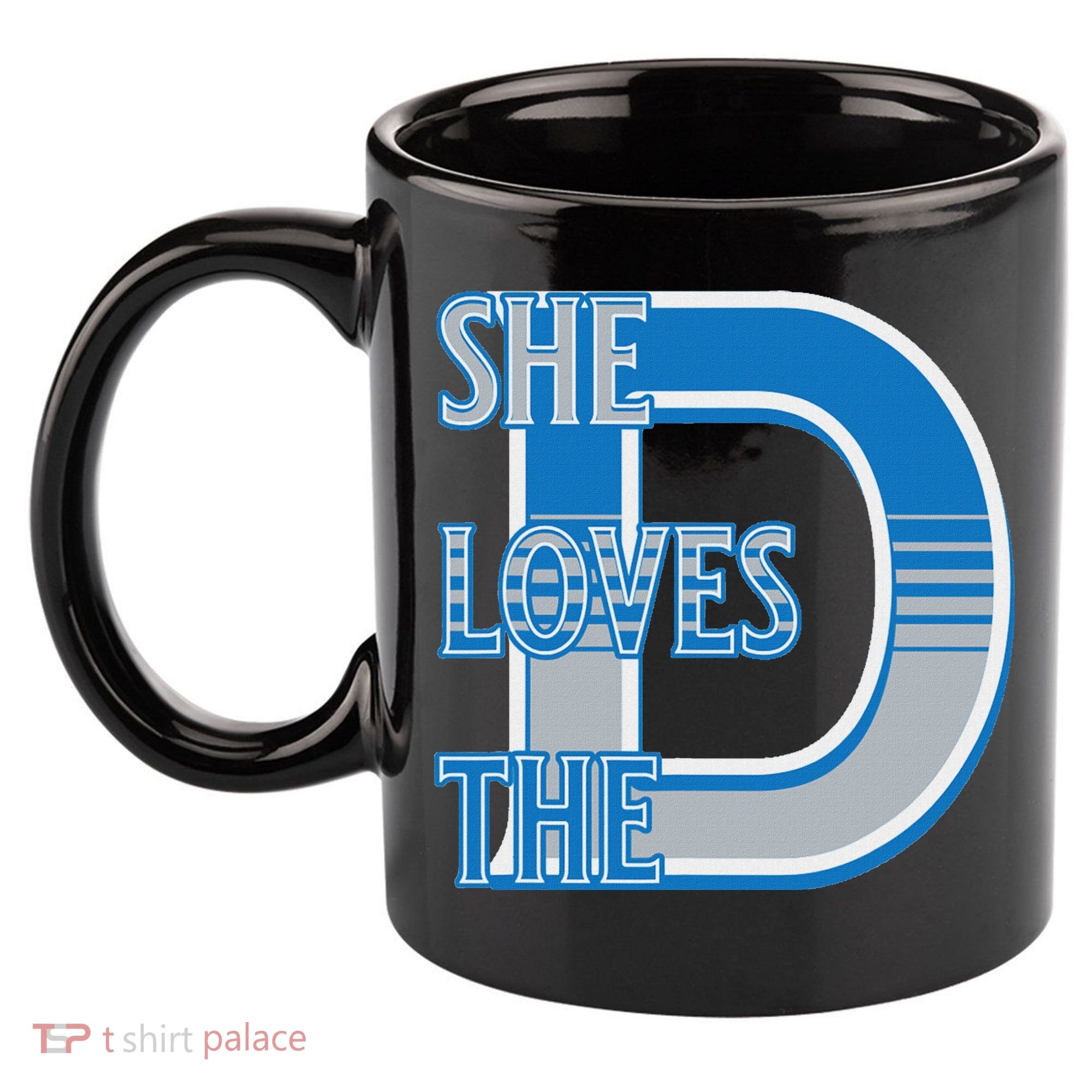 Detroit 313 She Loves The D 11oz C Handle Ceramic Mug