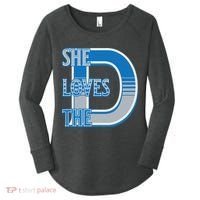 Detroit 313 She Loves The D Women's Perfect Tri Tunic Long Sleeve Shirt thumb 0