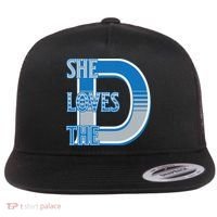 Detroit 313 She Loves The D Flat Bill Trucker Hat thumb 0