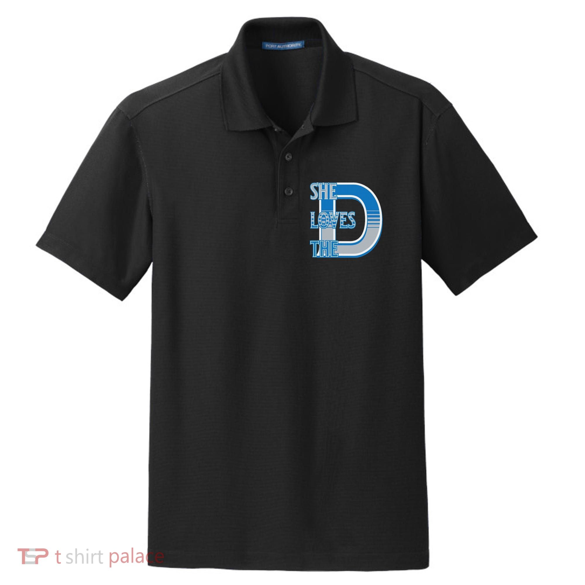 Detroit 313 She Loves The D Dry Zone Grid Polo