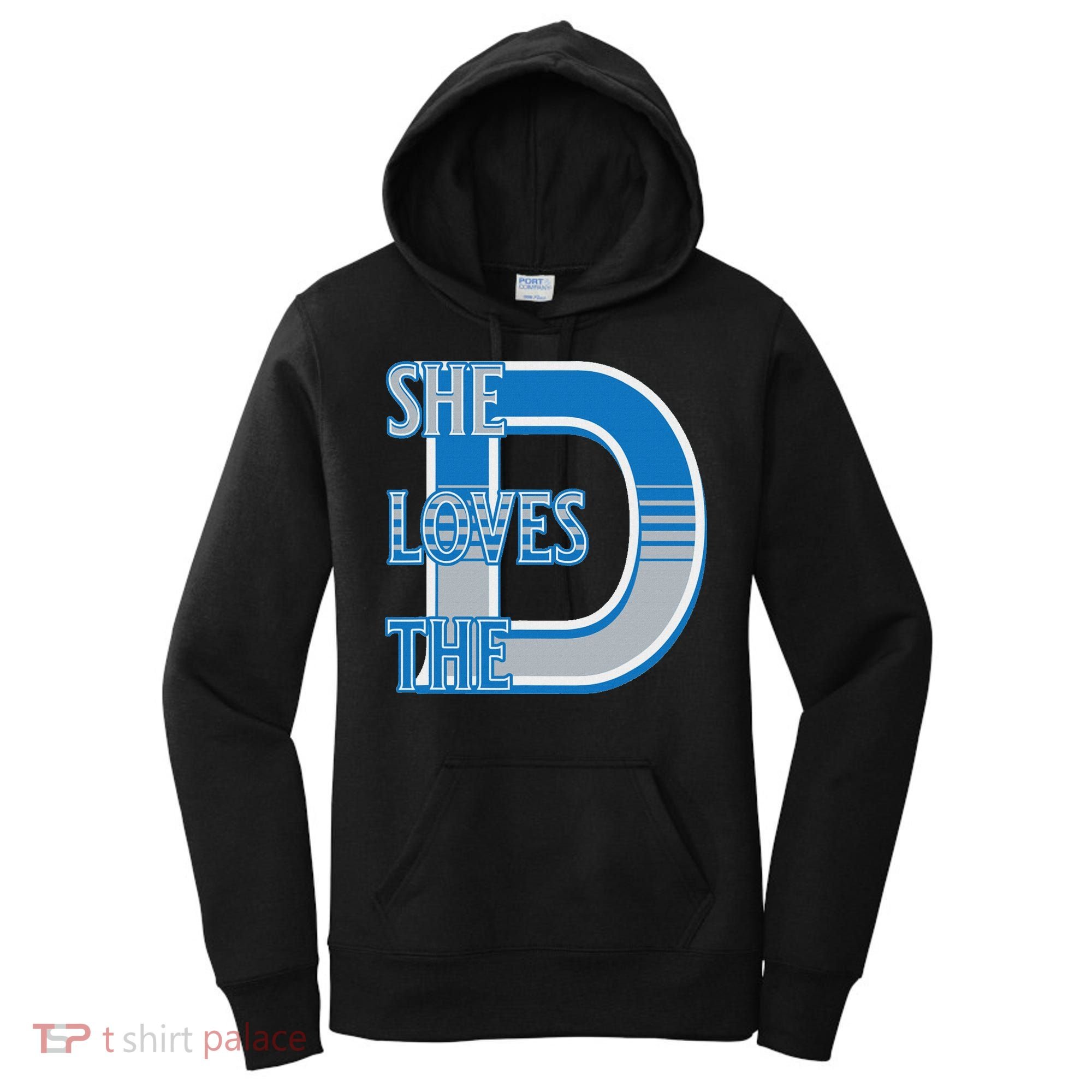 Detroit 313 She Loves The D Women's Hoodie