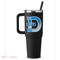 Detroit 313 She Loves The D 40oz Vacuum Insulated Stainless Steel Travel Tumbler thumb 2
