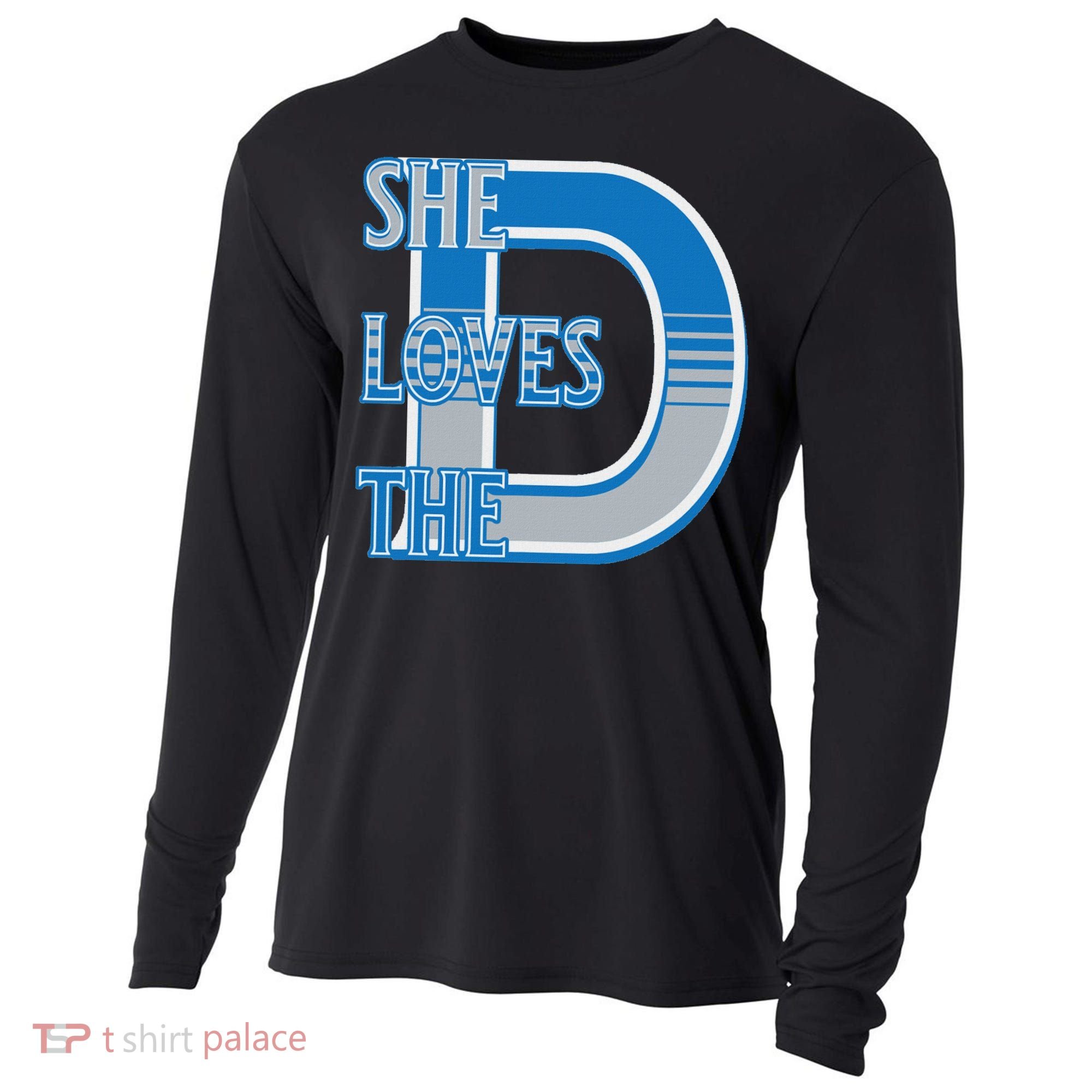 Detroit 313 She Loves The D Cooling Performance Long Sleeve Crew