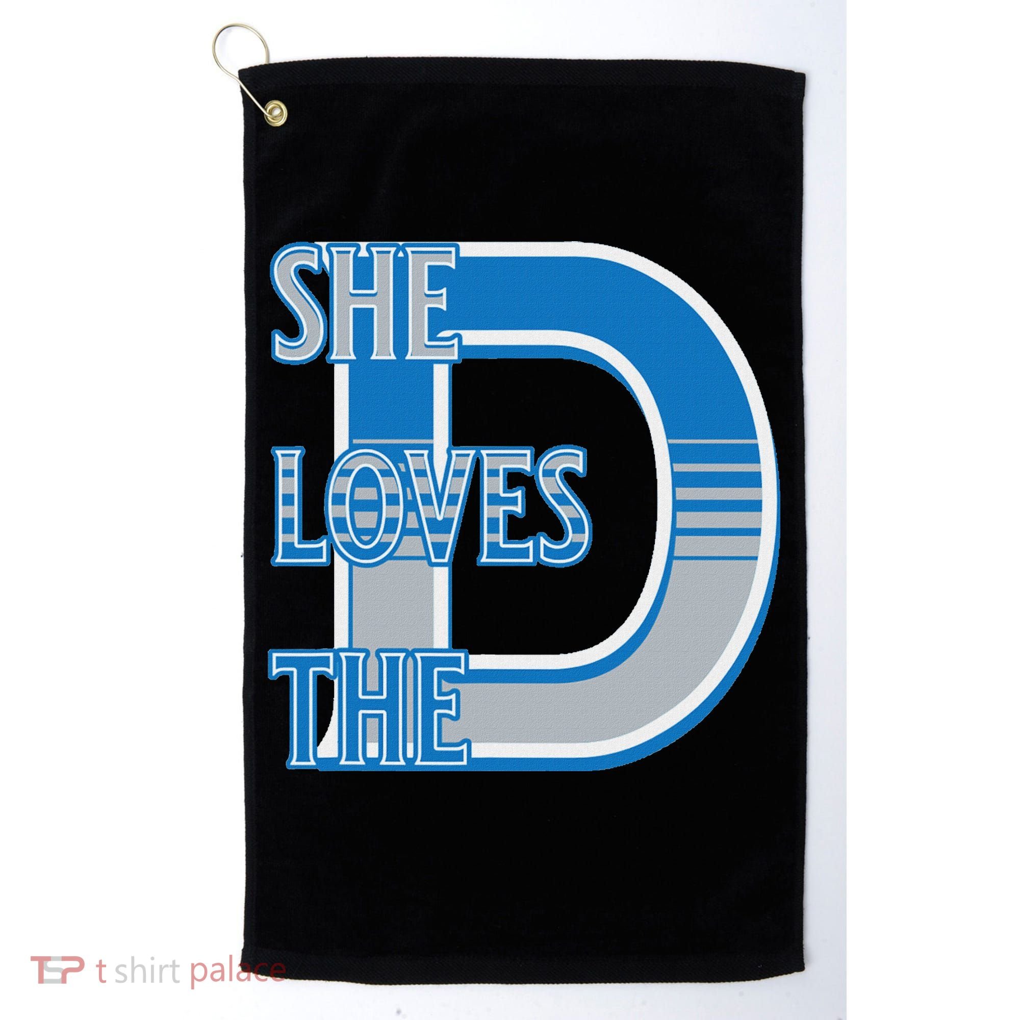 Detroit 313 She Loves The D Golf Towel