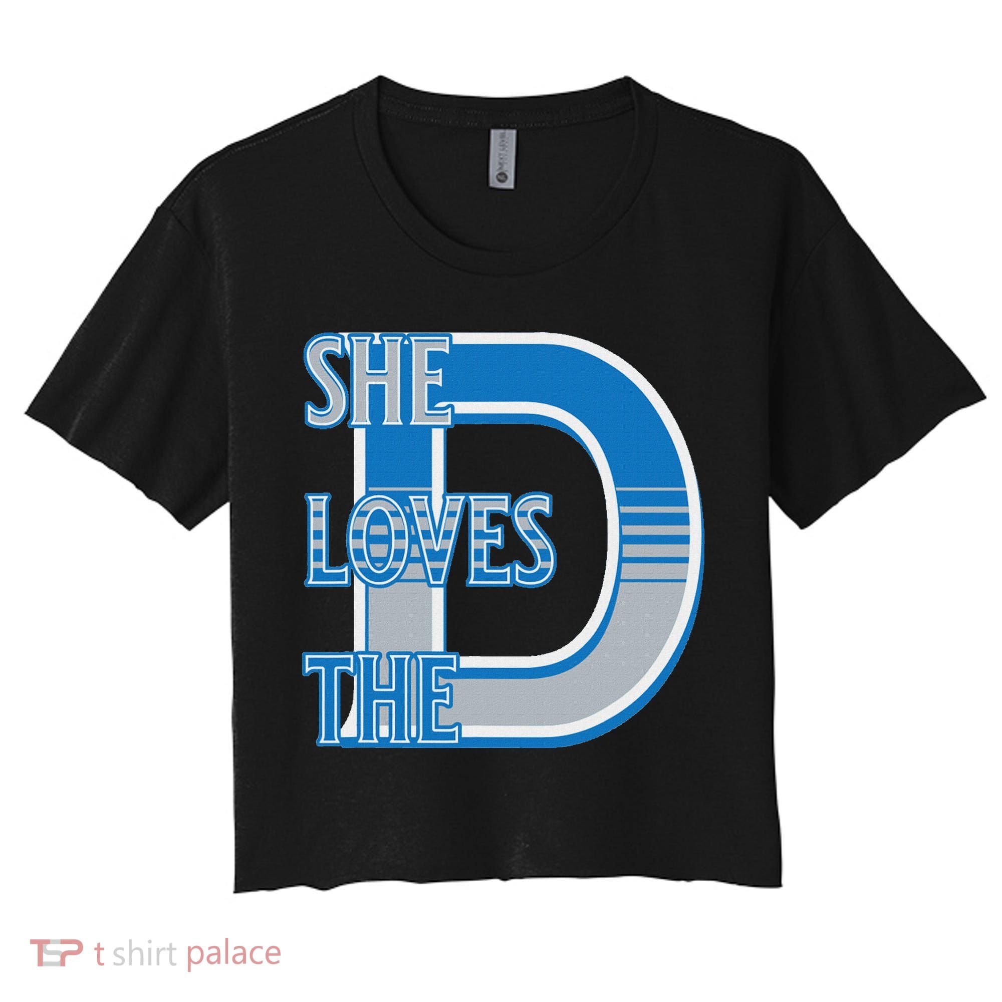 Detroit 313 She Loves The D Women's Crop Top Tee