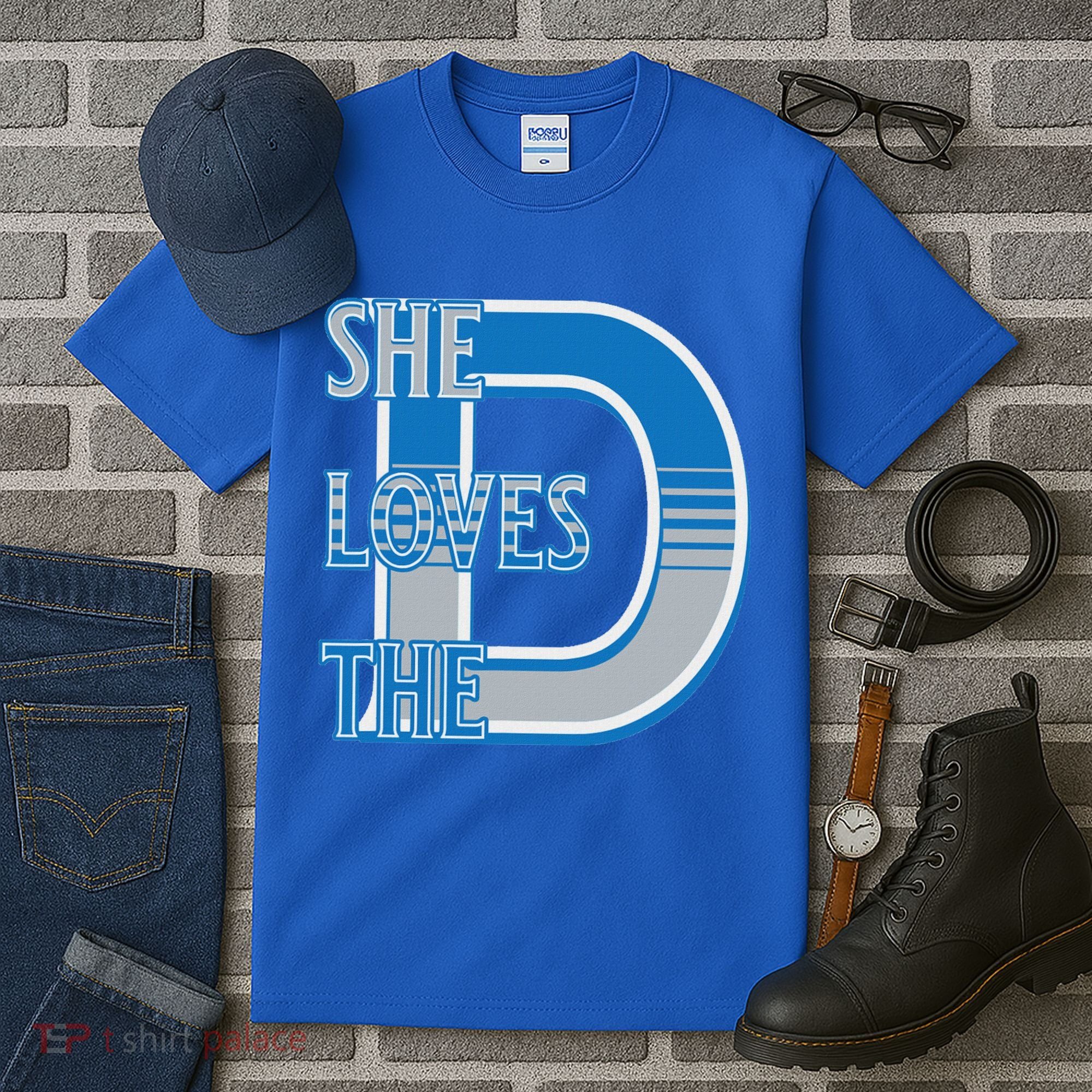 Detroit 313 She Loves The D Tall T-Shirt