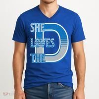 Detroit 313 She Loves The D V-Neck T-Shirt thumb 2
