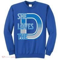 Detroit 313 She Loves The D Tall Sweatshirt thumb 0
