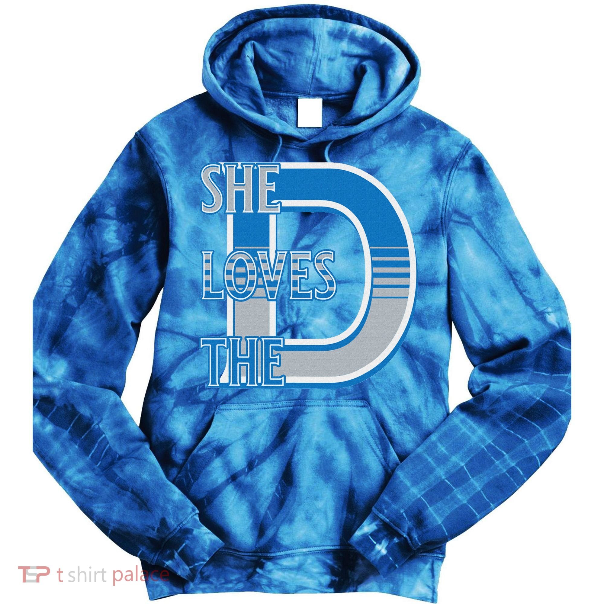 Detroit 313 She Loves The D Tie Dye Hoodie
