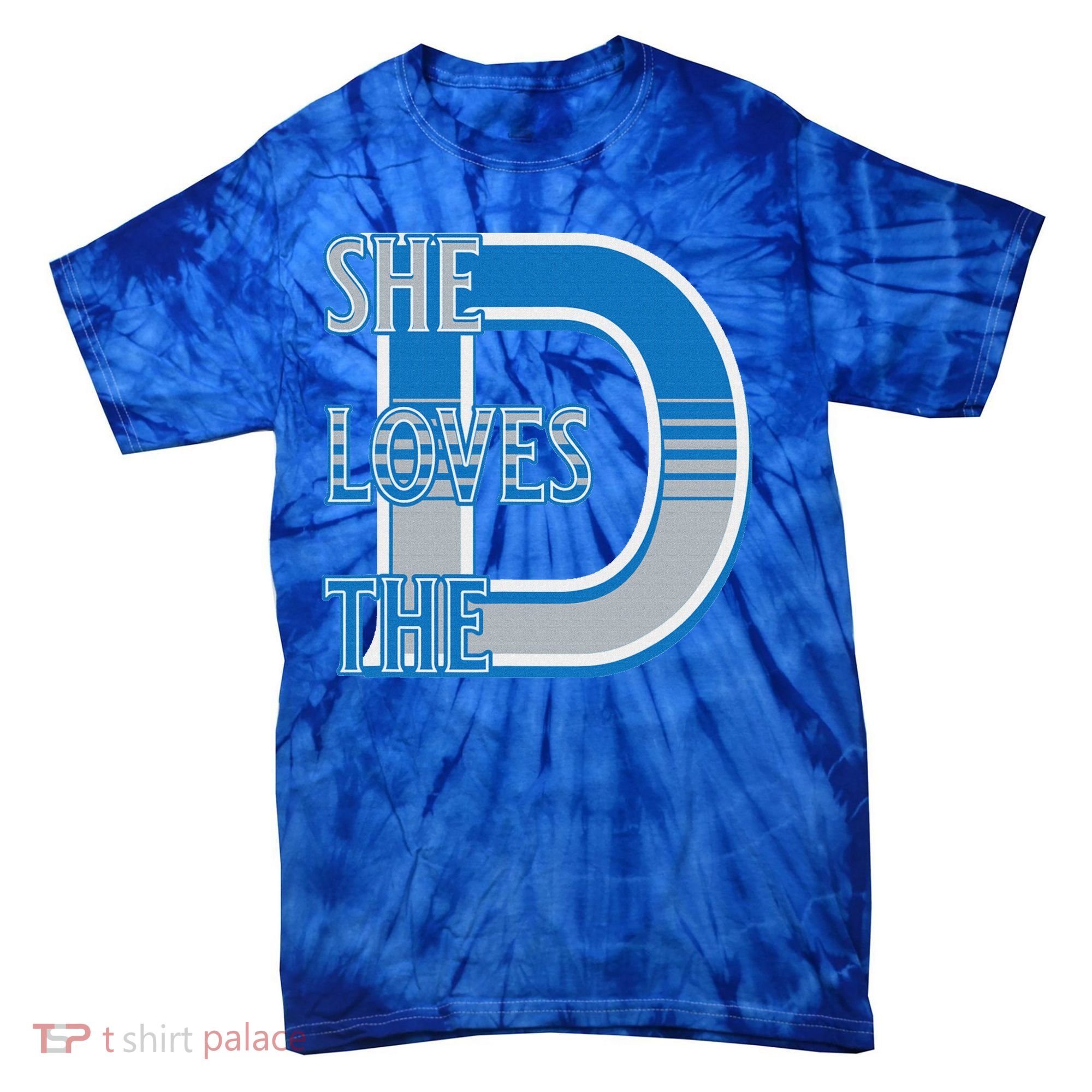 Detroit 313 She Loves The D Tie-Dye T-Shirt