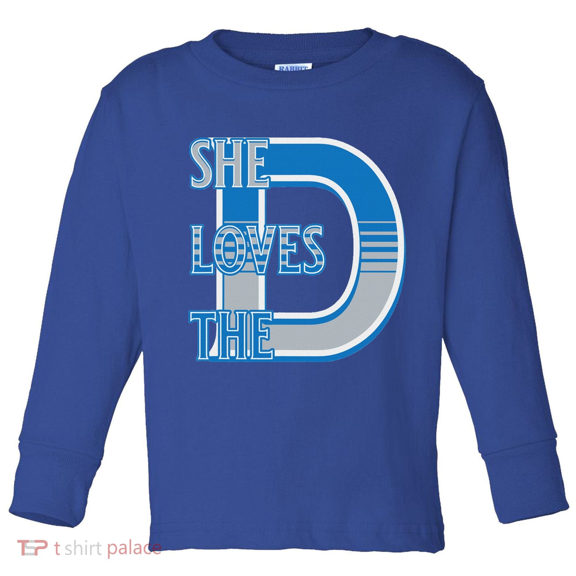 Detroit 313 She Loves The D Toddler Long Sleeve Shirt