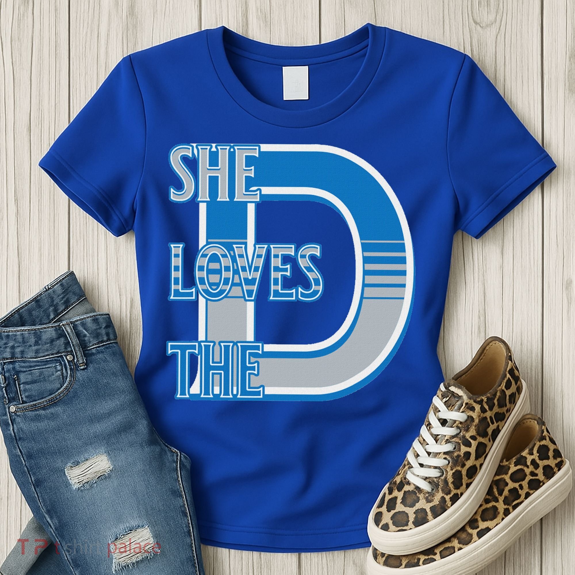 Detroit 313 She Loves The D Women's T-Shirt