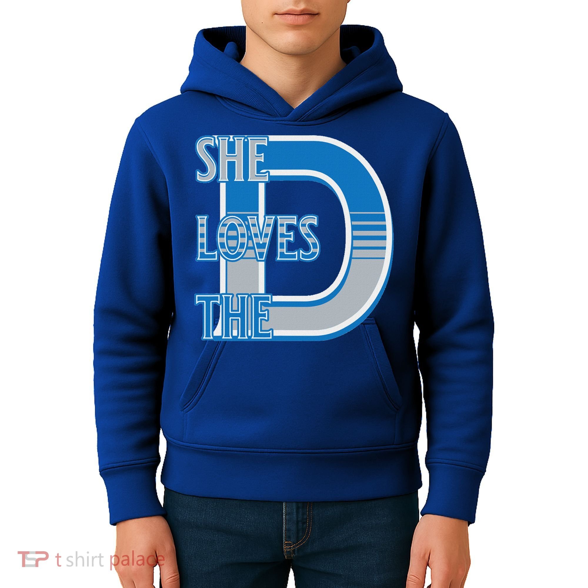 Detroit 313 She Loves The D Kids Hoodie