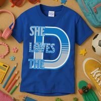 Detroit 313 She Loves The D Kids T-Shirt thumb 3