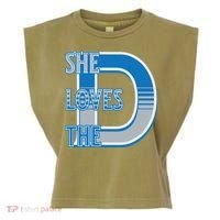 Detroit 313 She Loves The D Garment-Dyed Women's Muscle Tee thumb 0